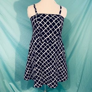 Black and White Rockabilly Dress 1x